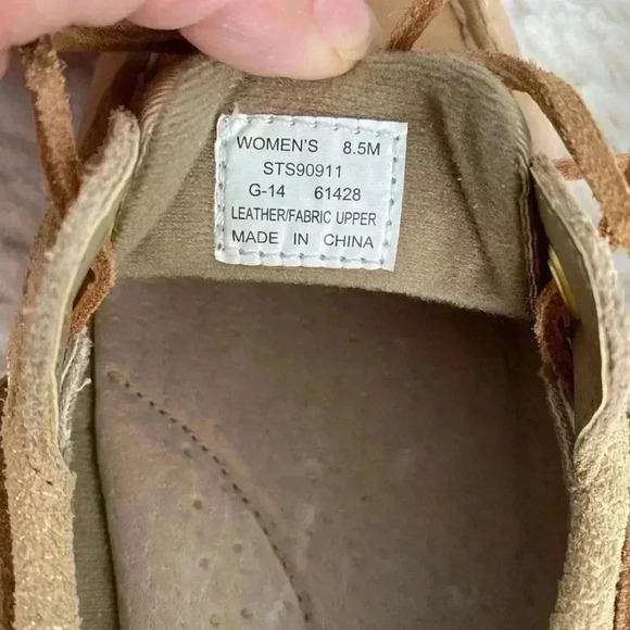 Sperry Top Sider Moccasins Beige /Gold Size 8.5 - Picture 8 of 10